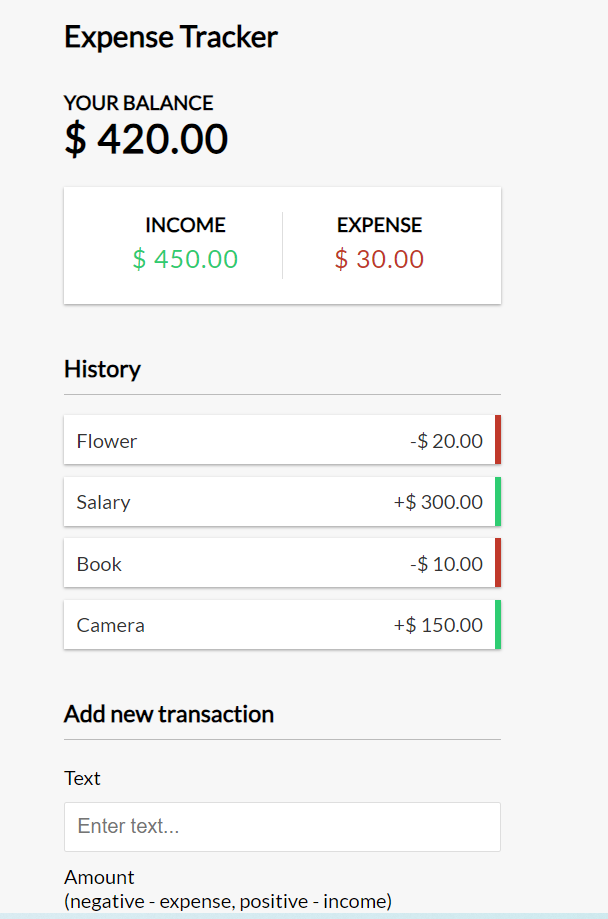 Expense Tracker - Mini Application